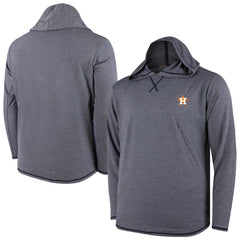 MLB Houston Astros Butter Stripe Tri-Blend Long Sleeve Hoodie T-Shirt - Navy