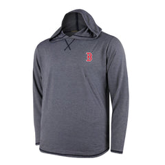 MLB Boston Red Sox Butter Stripe Tri-Blend Long Sleeve Hoodie T-Shirt - Navy