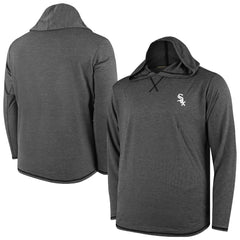 MLB Chicago White Sox Butter Stripe Tri-Blend Long Sleeve Hoodie T-Shirt - Black
