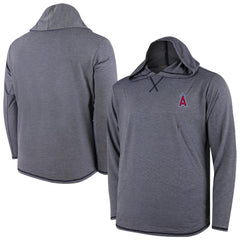 MLB Los Angeles Angels Butter Stripe Tri-Blend Long Sleeve Hoodie T-Shirt - Navy