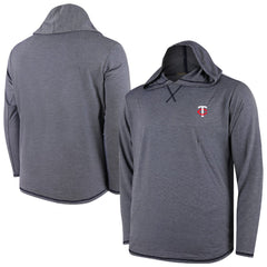 MLB Minnesota Twins Butter Stripe Tri-Blend Long Sleeve Hoodie T-Shirt - Navy