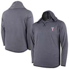 MLB Texas Rangers Butter Stripe Tri-Blend Long Sleeve Hoodie T-Shirt - Navy