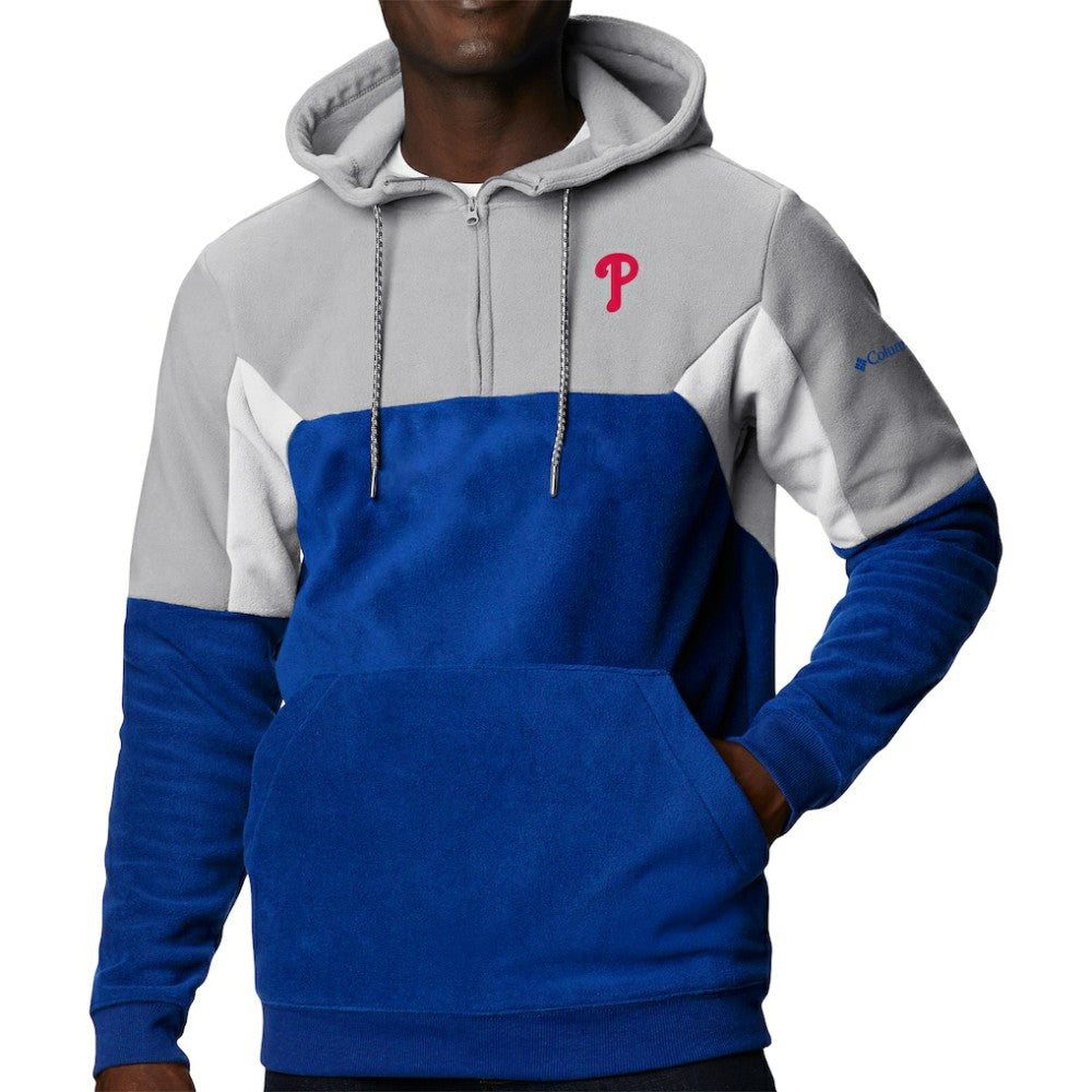 MLB Philadelphia Phillies Columbia Lodge Fleece Quarter-Zip Hoodie