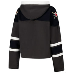 NHL Charcoal Vegas Golden Knights '47 Women's Cropped Superior Lacer Pullover Hoodie