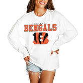 Gameday Couture Women's Big Goals Oversized Long Sleeve T-Shirt - Cincinnati Bengals