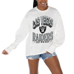 Gameday Couture Women's Time Out Oversized Long Sleeve T-Shirt - Las Vegas Raiders