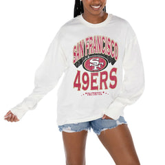 Gameday Couture Women's Time Out Oversized Long Sleeve T-Shirt - San Francisco 49ers