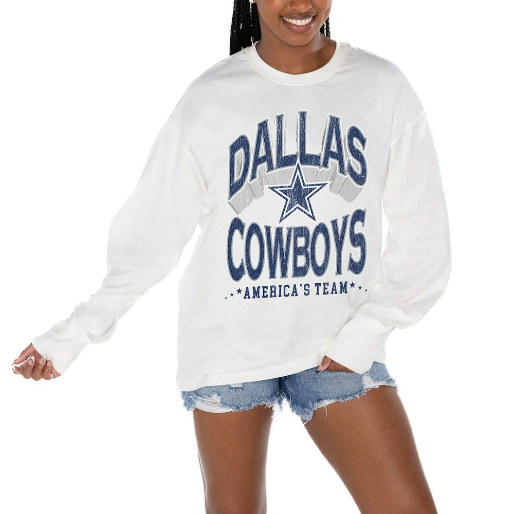 Gameday Couture Women's Time Out Oversized Long Sleeve T-Shirt - Dallas Cowboys