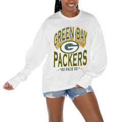 Gameday Couture Women's Time Out Oversized Long Sleeve T-Shirt - Green Bay Packers