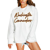 Gameday Couture Women's Classic Comeback Oversized Long Sleeve T-Shirt - Washington Commanders