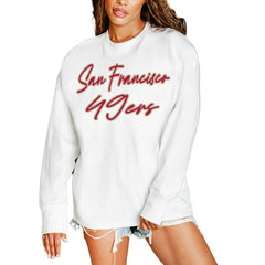 Gameday Couture Women's Classic Comeback Oversized Long Sleeve T-Shirt - San Francisco 49ers