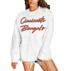 Gameday Couture Women's Classic Comeback Oversized Long Sleeve T-Shirt - Cincinnati Bengals