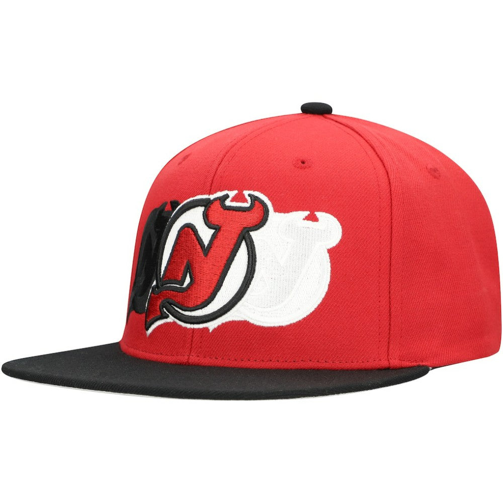 NHL Red New Jersey Devils Mitchell & Ness Soul Triple Up Snapback Hat