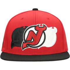 NHL Red New Jersey Devils Mitchell & Ness Soul Triple Up Snapback Hat