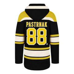 NHL Black David Pastrnak Boston Bruins '47 Big & Tall Lace-up Pullover Hoodie