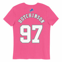 Aidan Hutchinson Girls Youth Player Name & Number T-Shirt - Detroit Lions