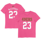 Christian McCaffrey Girls Youth Player Name & Number T-Shirt - San Francisco 49ers