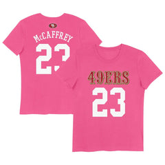 Christian McCaffrey Girls Youth Player Name & Number T-Shirt - San Francisco 49ers