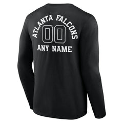 Personalized Name & Number Monochrome Long Sleeve T-Shirt - Atlanta Falcons