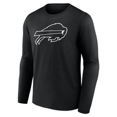 Personalized Name & Number Monochrome Long Sleeve T-Shirt - Buffalo Bills
