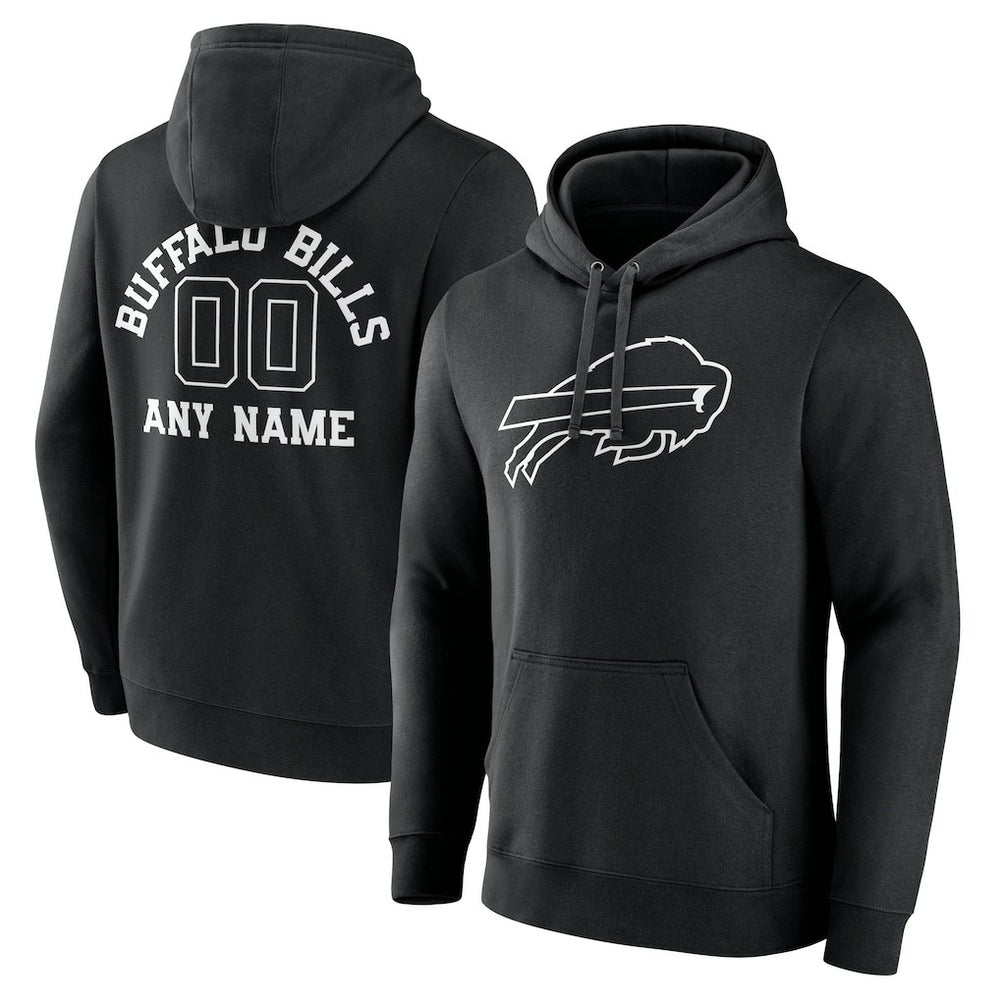 Personalized Name & Number Pullover Hoodie - Buffalo Bills