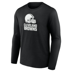 Personalized Name & Number Monochrome Long Sleeve T-Shirt - Cleveland Browns
