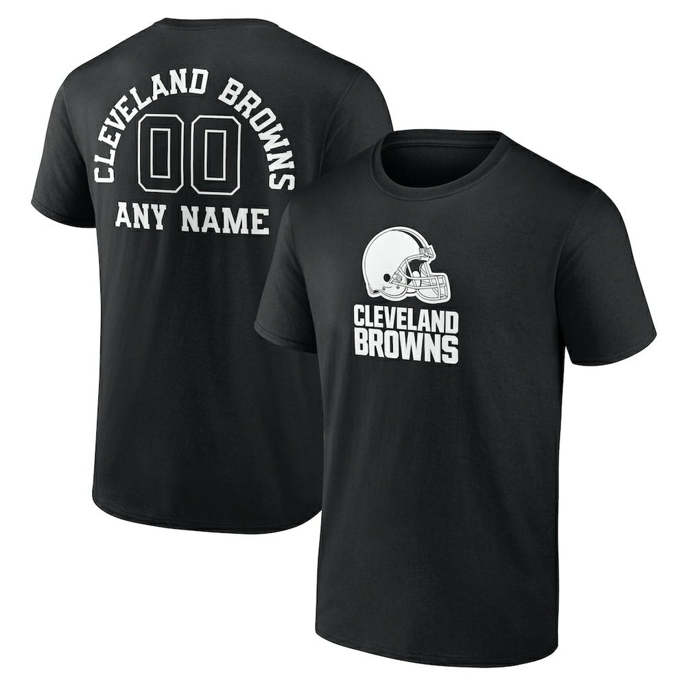 Personalized Name & Number Monochrome T-Shirt - Cleveland Browns