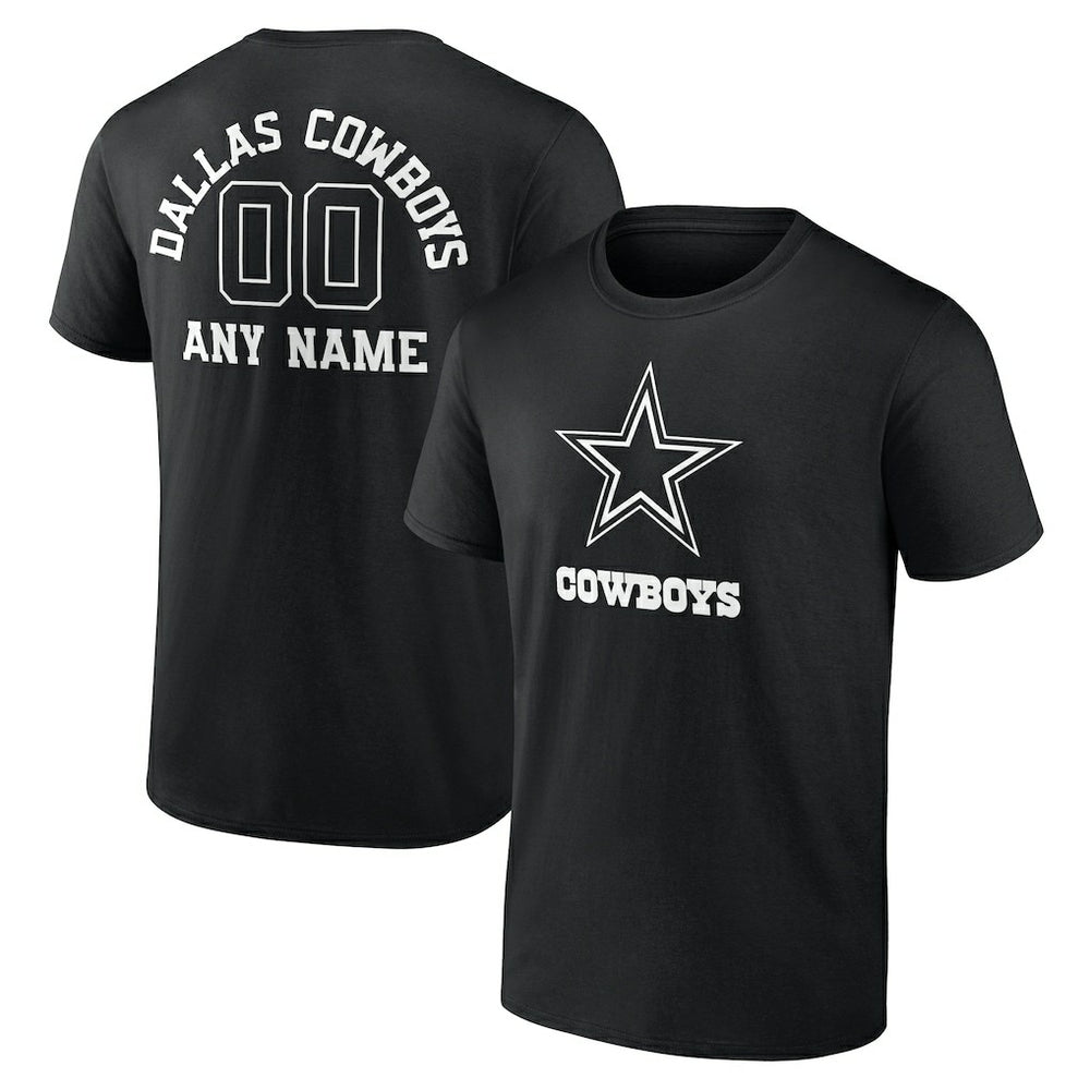 Personalized Name & Number Monochrome T-Shirt - Dallas Cowboys