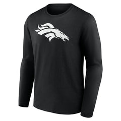 Personalized Name & Number Monochrome Long Sleeve T-Shirt - Denver Broncos