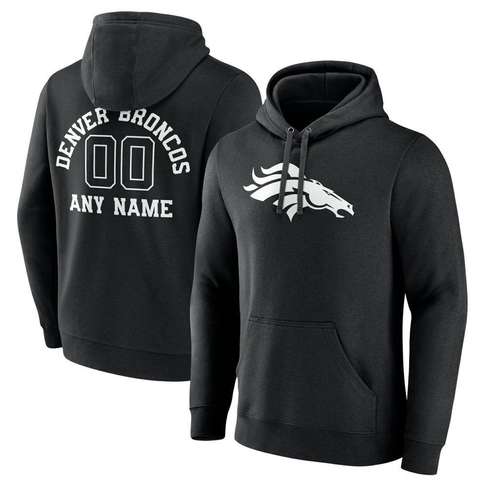 Personalized Name & Number Pullover Hoodie - Denver Broncos