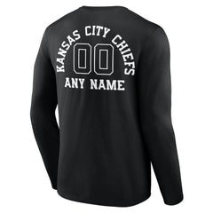 Personalized Name & Number Monochrome Long Sleeve T-Shirt - Kansas City Chiefs