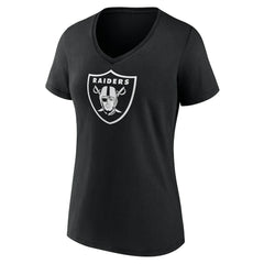 Women's Personalized Name & Number Monochrome V-Neck T-Shirt - Las Vegas Raiders