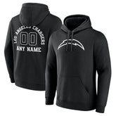 Personalized Name & Number Pullover Hoodie - Los Angeles Chargers