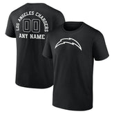 Personalized Name & Number Monochrome T-Shirt - Los Angeles Chargers