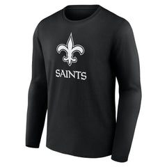 Personalized Name & Number Monochrome Long Sleeve T-Shirt - New Orleans Saints