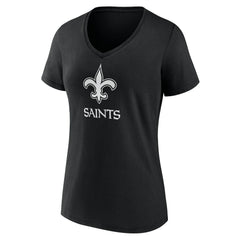 Women's Personalized Name & Number Monochrome V-Neck T-Shirt - New Orleans Saints