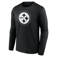 Personalized Name & Number Monochrome Long Sleeve T-Shirt - Pittsburgh Steelers