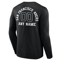 Personalized Name & Number Monochrome Long Sleeve T-Shirt - San Francisco 49ers
