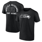 Personalized Name & Number Monochrome T-Shirt - Seattle Seahawks