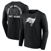 Personalized Name & Number Monochrome Long Sleeve T-Shirt - Tampa Bay Buccaneers