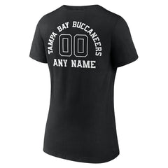 Women's Personalized Name & Number Monochrome V-Neck T-Shirt - Tampa Bay Buccaneers