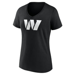 Women's Personalized Name & Number Monochrome V-Neck T-Shirt - Washington Commanders