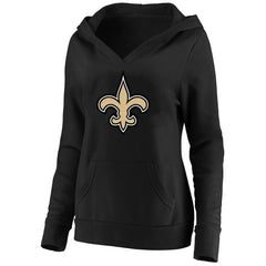 Women's Plus Size V-Neck Pullover Hoodie - New Orleans Saints