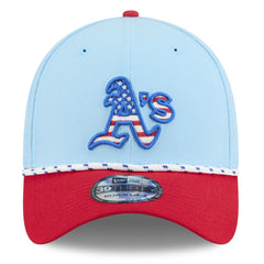 MLB Athletics New Era 2025 Fourth of July 39THIRTY Flex Hat