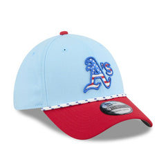 MLB Athletics New Era 2025 Fourth of July 39THIRTY Flex Hat
