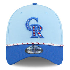 MLB Colorado Rockies New Era 2025 Fourth of July 39THIRTY Flex Hat