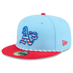 MLB Athletics New Era 2025 Fourth of July 59FIFTY Fitted Hat