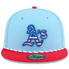 MLB Athletics New Era 2025 Fourth of July 59FIFTY Fitted Hat