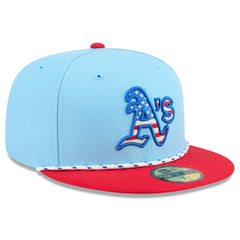 MLB Athletics New Era 2025 Fourth of July 59FIFTY Fitted Hat