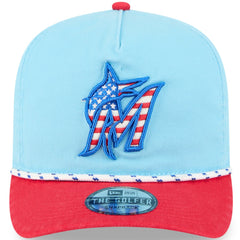 MLB Miami Marlins New Era 2025 Fourth of July Golfer Snapback Hat